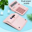 Picture of 12-Digit Large Screen Solar Dual Power Calculator Student Exam Accounting Office Supplies (Blue)
