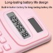 Picture of Small Solid Color Calculator Dormitory Student Office Exam Tool (Pink)