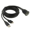 USB 2.0 & Mini HDMI Male to USB 2.0 & HDMI Female Adapter Cable - 2m - 4