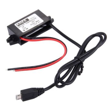 Picture of DC 12V to 5V 3A Micro USB Car Charger for Sony, HTC, LG, Huawei and other Smartphones, Length: 40cm