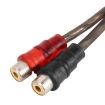 Picture of Car AV Audio Video 2 Female to 1 Male Copper Extension Cable Wiring Harness, Cable Length: 26cm