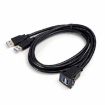 Picture of 2m ABS Shell Flush Mount USB 3.0 Dock Car Ship Motorcycle Dashboard Panel Male to Female Data Waterproof Extension Cord (Black)