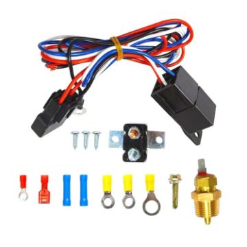 Picture of Car 12V 40A 175-185 Degree Electric Cooling Fan Thermostat Temperature Sensor Switch Set