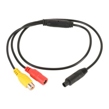 Car Rear View Camera Adapter Cable - 4 Pin Male to CVBS RCA Female - 1