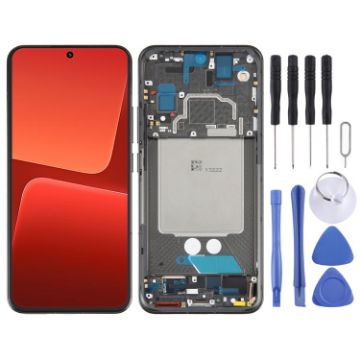 AMOLED LCD Screen For Xiaomi 13 Digitizer Full Assembly (Black) - 1