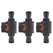 Picture of 3PCS Double Nipple Wrap With Switch Double Pass Standard Direct Connect With Valve Fast Connection (Black)