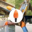 Picture of Water Rocket Washer Garden Hose Cleaning Head Drainage Trench Pressure Washer (Brown)