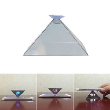 Picture of 10 PCS 3D Pyramid Magic Projection Mobile Phone Simple Holographic Projection Film