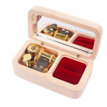 Picture of Wooden Music Box with Ring Storage Function, Spec: J280