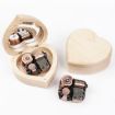 Picture of Wooden Heart Shape With Mirror Music Box Ornaments, Color: Maple-Red Ancient Copper Movement
