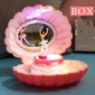 Picture of Shell Dancing Girl Flash Music Box Jewelry Storage Box (K0634 Pink)