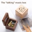 Picture of Frame Style Music Box Wooden Music Box Novelty Valentine Day Gift,Style: Rosewood Gold-Plated Movement