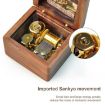 Picture of Frame Style Music Box Wooden Music Box Novelty Valentine Day Gift,Style: Maple Red-Bronze Movement