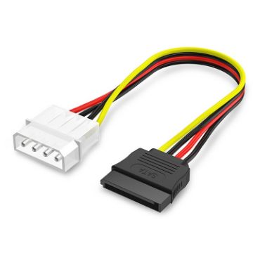 Picture of 4 Pin IDE to Serial ATA SATA Power Adapter (15cm), Material: Cu