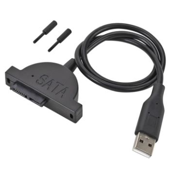 Slim SATA 13 Pin Female to USB 2.0 Adapter Converter Cable - 45cm - 1