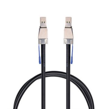 12Gbps SFF-8644 To 8644 HD Server Data Cable, Black 2m - 1