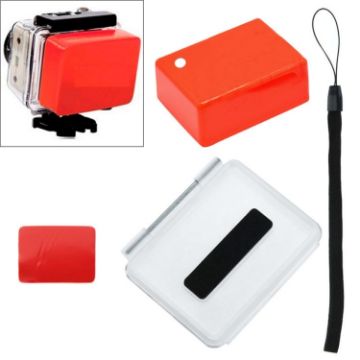 Picture of Floaty Sponge Waterproof Case Backdoor Cover with Adhesive Sticker + Lanyard for GoPro HERO4/3+