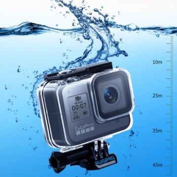 Picture of RUIGPRO for GoPro HERO8 Black 45m Waterproof Housing Protective Case with Buckle Basic Mount & Screw (Transparent)
