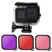 Picture of Waterproof Case + Touch Back Cover + Color Lens Filter for GoPro HERO10 Black/HERO9 Black (Purple)
