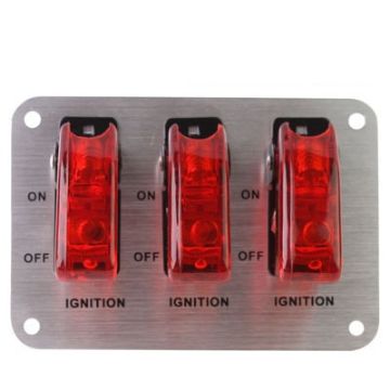 12V Racing Sport Ignition Switch Panel & Accessories - Flip-up Start - 1