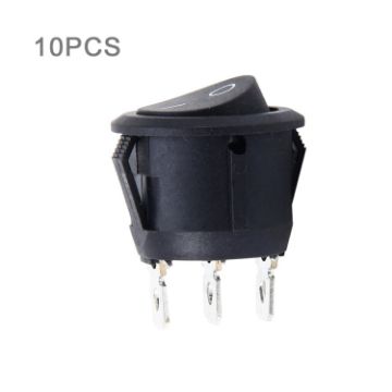Picture of 10 PCS Car Auto Universal DIY 3 Pin Round Cap OFF- ON Push Button