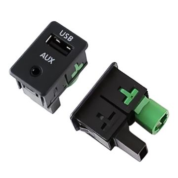 Picture of 2 in 1 Car AUX & USB Adapter Switch Socket for Volkswagen Scirocco/New MAGOTAN/Touran/POLO