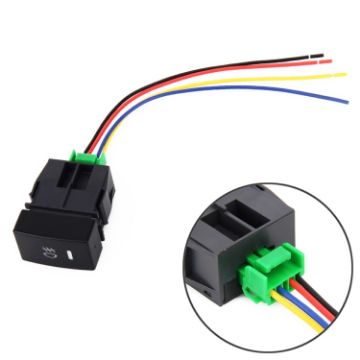 Picture of Car Fog Light 5 Pin On-Off Button Switch with Cable for Honda Fit