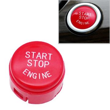 Picture of Car Start Stop Engine Button Switch Replace Cover 61319153832 for BMW 5/6/7 Series F Chassis without Start and Stop 2009-2013 (Red)