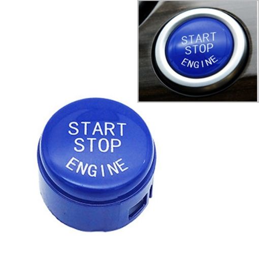 BMW 5/6/7 Series F Chassis Start Stop Button Cover (Blue) - 1
