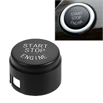 Picture of Car Start Stop Engine Button Switch Replace Cover 61319153832 for BMW 5/6/7 Series F Chassis without Start and Stop 2009-2013 (Black)