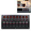 Picture of 3Pin 8 Way Switches Combination Switch Panel with Light and Projector Lens for Car RV Marine Boat