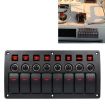 3Pin 8 Way Switches Combination Switch Panel for Car RV Marine Boat - 1