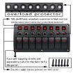 3Pin 8 Way Switches Combination Switch Panel for Car RV Marine Boat - 5