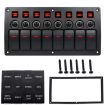 3Pin 8 Way Switches Combination Switch Panel for Car RV Marine Boat - 7