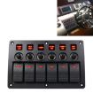 Picture of 3Pin 6 Way Switches Combination Switch Panel with Light and Projector Lens for Car RV Marine Boat