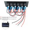 6 Way Switch Panel + Dual USB Charger for Car RV Boat - Green Light - 6