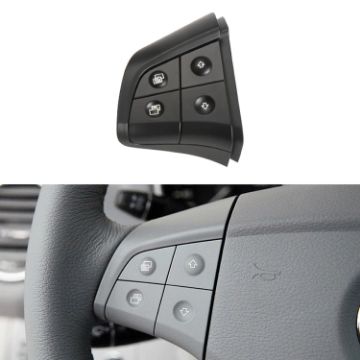 Picture of Car Left Side 4-button Steering Wheel Switch Buttons Panel 1648200010 for Mercedes-Benz W164, Left Driving (Black)