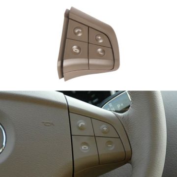 Picture of Car Right Side 4-button Steering Wheel Switch Buttons Panel 1648200110 for Mercedes-Benz W164, Left Driving (Coffee)