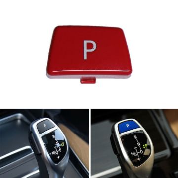 BMW 5 Series 2002-2010 Car Gear Lever Auto Parking Button Letter P Cap (Red) - 1