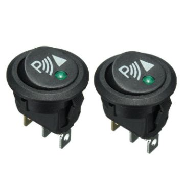 2pcs KCD1-102N Round 3Pin Rocker Switch LED Light 12V Car Modification - 1