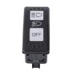 12V Car Modified Far Near Light Switch - Waterproof Self-Locking (Black) - 2