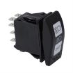 12V Car Modified Far Near Light Switch - Waterproof Self-Locking (Black) - 3