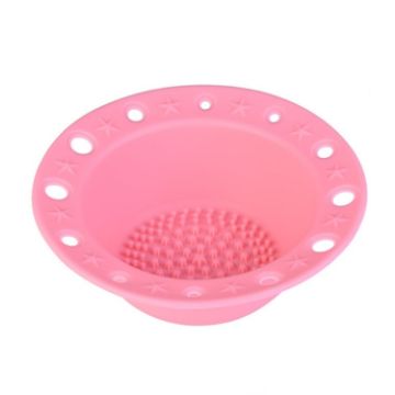 Picture of Beauty Tools Silicone Brush Tray Makeup Brush Special Cleaning Bowl (Pink)