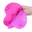 Picture of Silicone Brush Cleaner Mat Washing Tools for Cosmetic Make up Eyebrow Brushes Cleaning Pad Scrubber Board Makeup Clean Tool (Black)