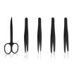 Picture of 5 PCS/Set Eyebrow Beauty Tools Eyebrow Tweezers Vlip (Black)