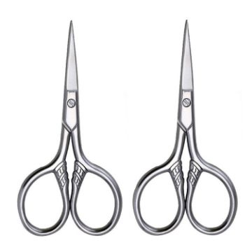Picture of 2 PCS Beard Scissors Cosmetic Small Scissors Makeup Small Tools (Pointed Head)