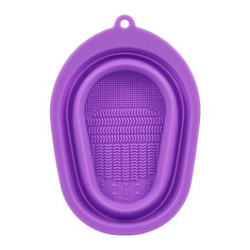 Picture of Silicone Makeup Brush Puff Cleaning Pad (Purple)