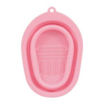 Picture of Silicone Makeup Brush Puff Cleaning Pad (Pink)