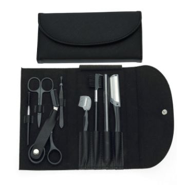 Picture of 8 PCS/Set Eyebrow Trimming Beauty Tool (Black)