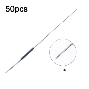 Picture of 50pcs 3R 0.35 x 50mm Disposable Tattoo Needles Agujas Microblading Permanent Makeup Machine Needle